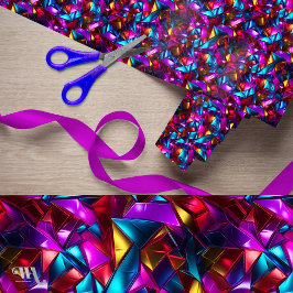 Papel De Regalo Neon Kaleidoscopia