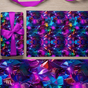 Papel De Regalo Neon Labyrinth
