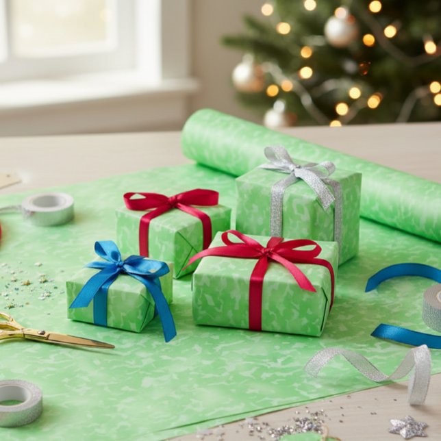 Papel De Regalo Neon Lime Green Abstract Texture Wrapping Paper (Subido por el creador)