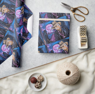 Papel De Regalo Neon Moon Painting by Alfred Fox