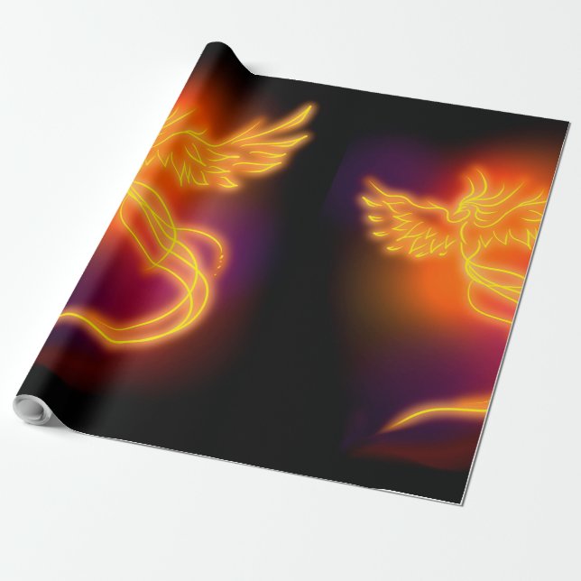 Papel De Regalo Neon Phoenix (Desenrollado)