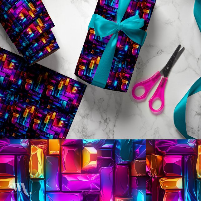 Papel De Regalo Neon Prisma Fiesta (Subido por el creador)