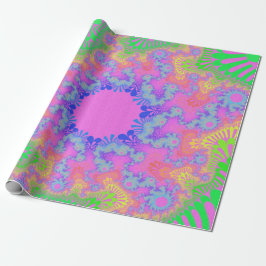 Papel De Regalo Neon Rainbow Sunburst