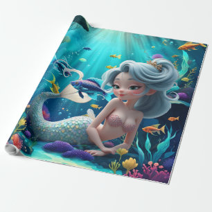 Papel De Regalo Nerina – La gentil sirena de los sueños de coral. 