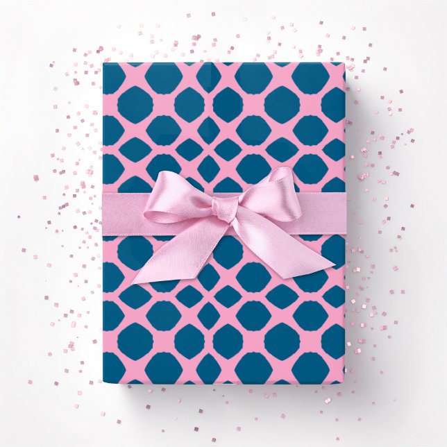 Papel De Regalo Netta Twist Lattice in Pink and Deep Aqua (Subido por el creador)