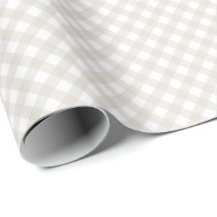 Papel De Regalo Neutral beige gingham simple plaid check