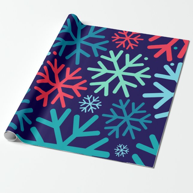 Papel de Regalo Nevada de Medianoche (Desenrollado)