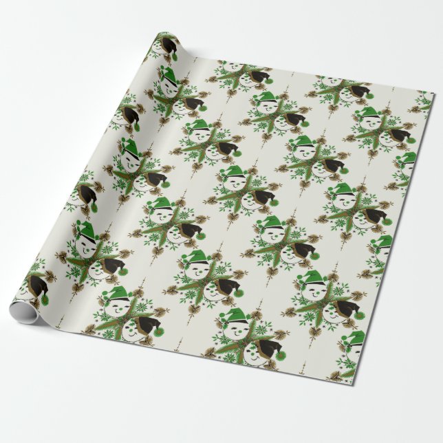 Papel De Regalo Nevada vintage (Desenrollado)