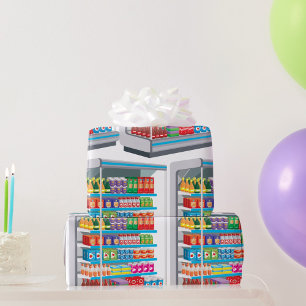 Papel De Regalo Nevera lechera de supermercado