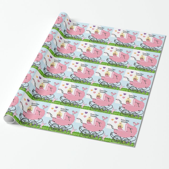 Papel De Regalo Nieta nueva y orgullosa (Desenrollado)