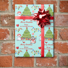 Papel De Regalo Nieto Ártico de Ártico de Navidad