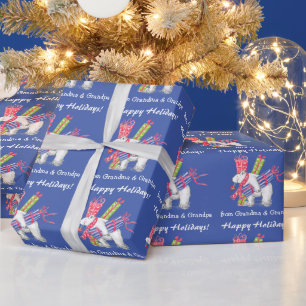 Papel De Regalo Nieto de oso polar Navidades curos