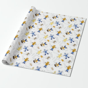 Papel De Regalo Nieve Angel Kids