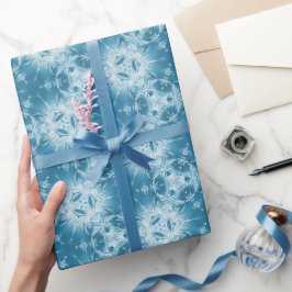 Papel De Regalo Nieve Azul 102 2023
