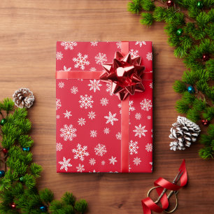 Papel De Regalo Nieve blanca personalizable hace caer a Navidades