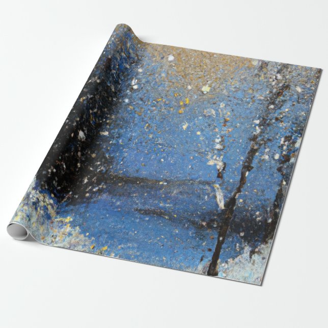 Papel De Regalo Nieve Caída (Desenrollado)