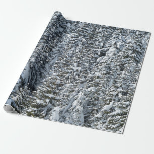 Papel De Regalo Nieve en el bosque