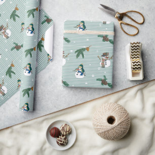 Papel De Regalo Nieves divertida