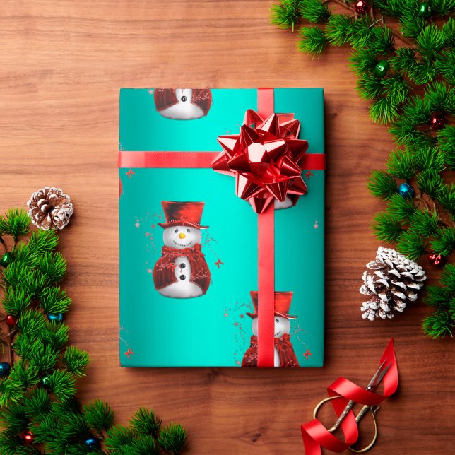 Papel De Regalo Nieves rojas en los Navidades de Aqua (Subido por el creador)
