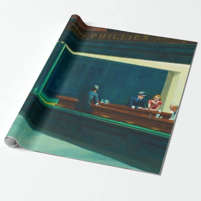 Papel De Regalo Nighthawks Edward Hopper (Desenrollado)