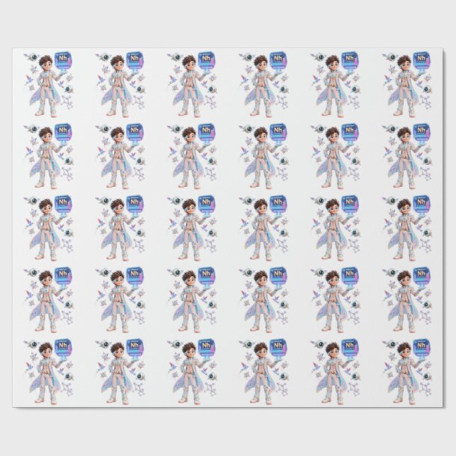 Papel De Regalo # Nihonio (Nh) – Atómico | Colección ATOMIVRA™ (Superficie plana)