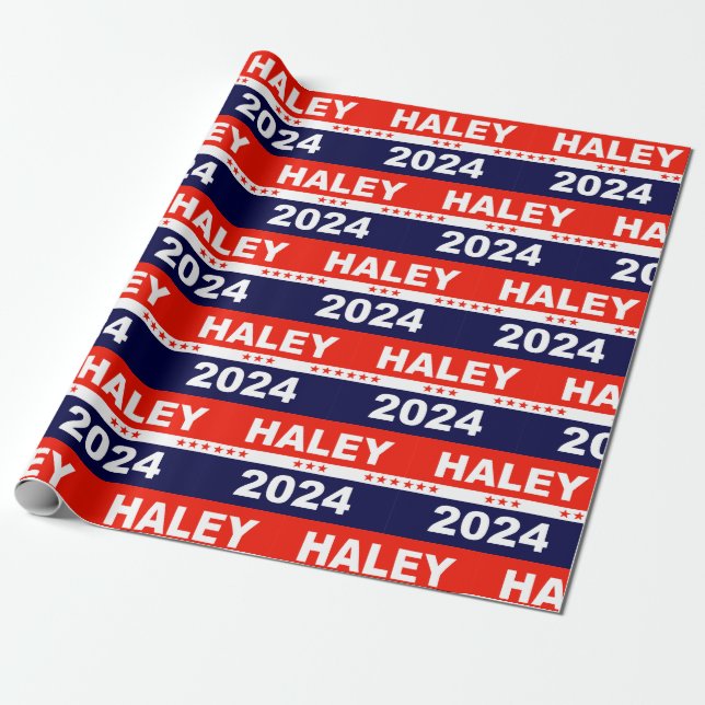 Papel De Regalo Nikki Haley 2024 para presidente (Desenrollado)