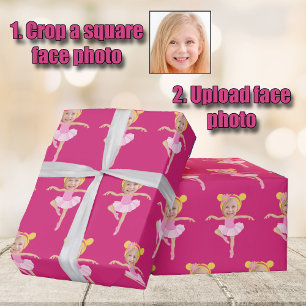 Papel De Regalo Niña Bailarina Rubia Linda Foto Personalizada para
