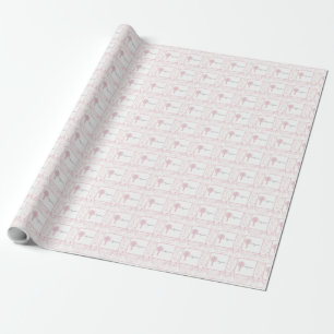 Papel De Regalo Niña de Encaje Rosa Bautizo