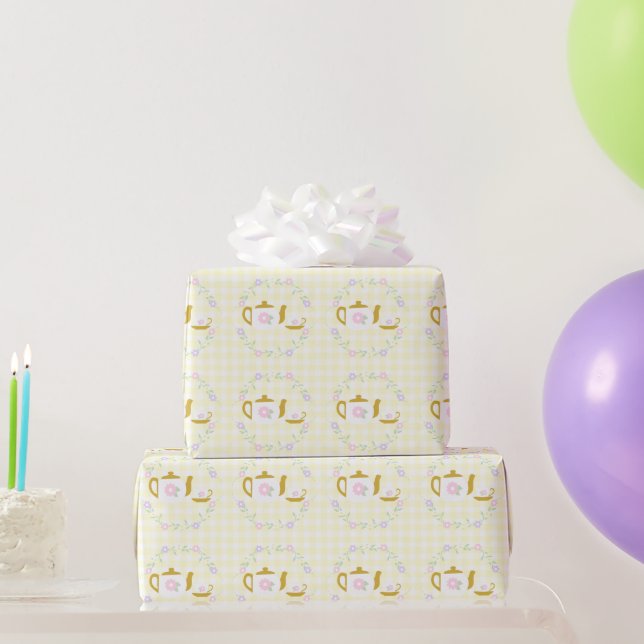 Papel De Regalo Niña de té para dos cumpleaños 2 (Regalos de fiesta)