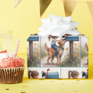 Papel De Regalo Niña pequeña que maneja una carta