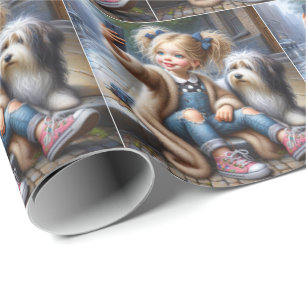 Papel De Regalo Niña pequeña tomando un selfie