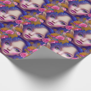 Papel De Regalo Niña princesa de flor inspirada en la cultura ucra