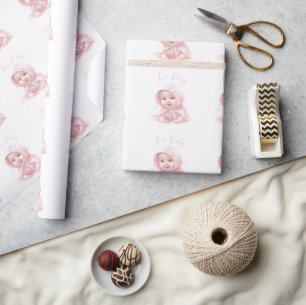 Papel De Regalo Niña Rosa Para Baby Shower