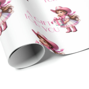 Papel De Regalo Niñita dando un regalo - un regalo para ti