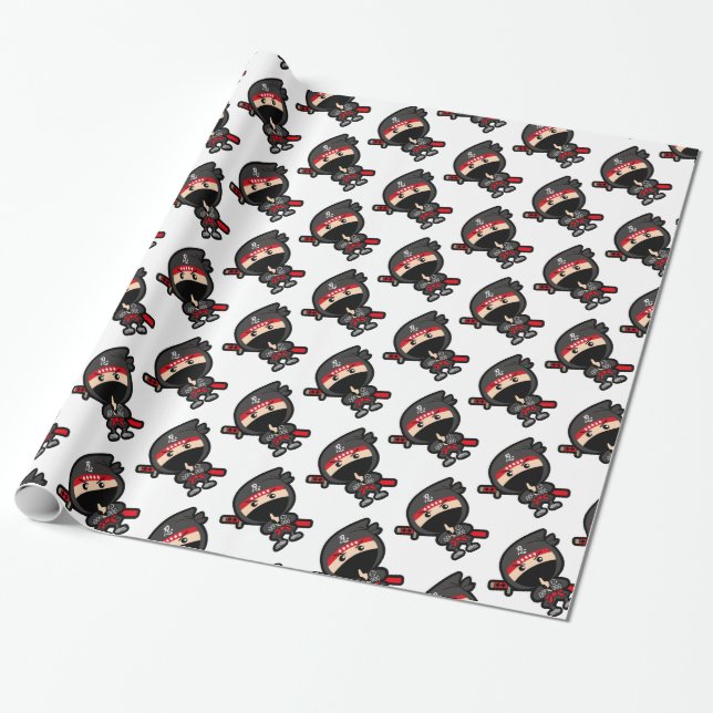 Papel De Regalo Ninja Boy (Desenrollado)