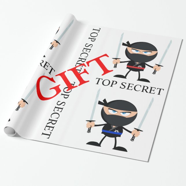 Papel De Regalo Ninja, los guardias de regalo (Desenrollado)