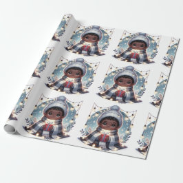 Papel De Regalo Niño acogedor en blanco - Navidades envolviendo pa