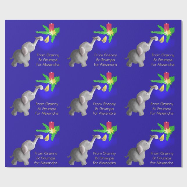 Papel De Regalo Niño cariñoso personalizado de Navidad Dumbo del (Superficie plana)