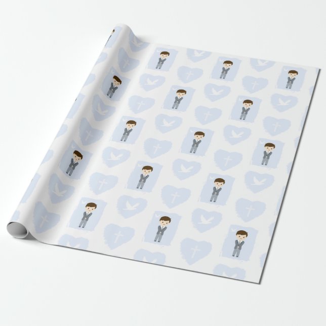 Papel De Regalo Niño de la unidad de la comunión (Desenrollado)