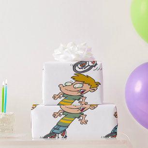 Papel De Regalo Niño Divertido Montando Un Ciclo