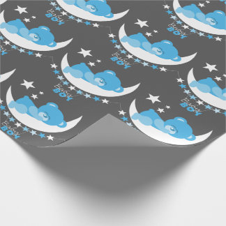 Papel De Regalo Niño durmiendo niño Teddy Bear en el patrón de la 