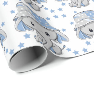 Papel De Regalo Niño pequeño elefante 