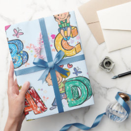 Papel De Regalo Niños alfabetos ABC