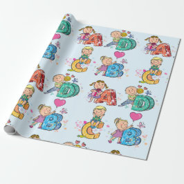 Papel De Regalo Niños alfabetos ABC