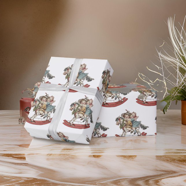 Papel De Regalo Niños chicas en Navidades hobby Horse (Subido por el creador)