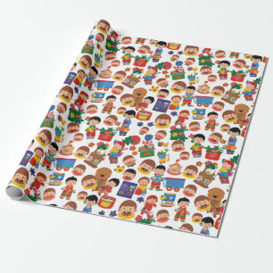 Papel De Regalo Niños con juguetes