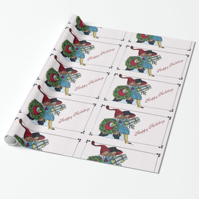 PAPEL DE REGALO NIÑOS CON REGALOS DE NAVIDAD (Desenrollado)