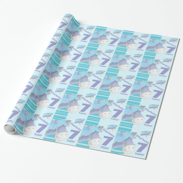 Papel De Regalo Niños de caballo de Pony 7 años de edad envoltura  (Desenrollado)