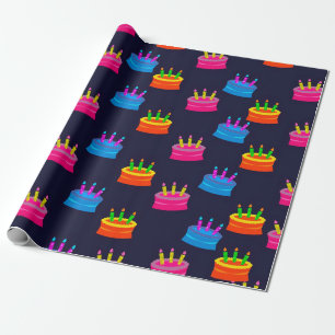 Papel De Regalo Niños de tres años de colores vivos Cumpleaños