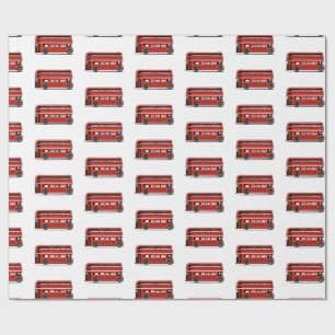 Papel De Regalo Niños del autobús rojo de dos pisos de la ciudad